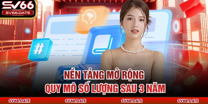 Nền tảng mở rộng quy mô số lượng sau 3 năm